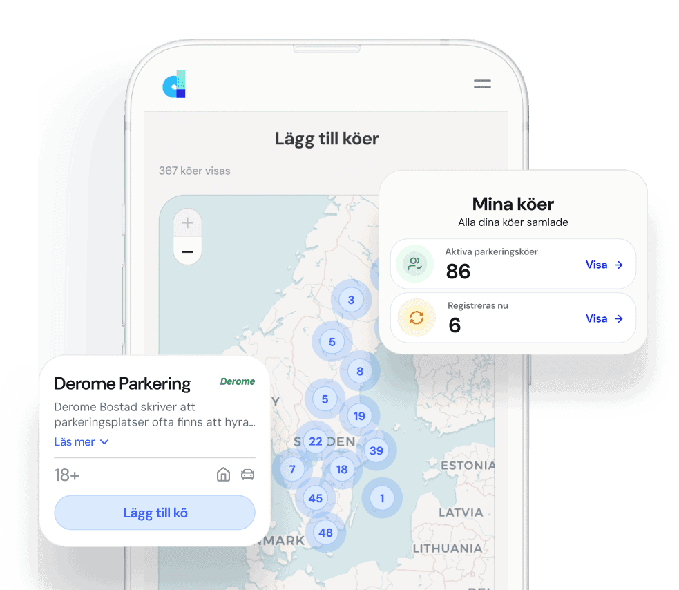 Dibz app showing parking queues