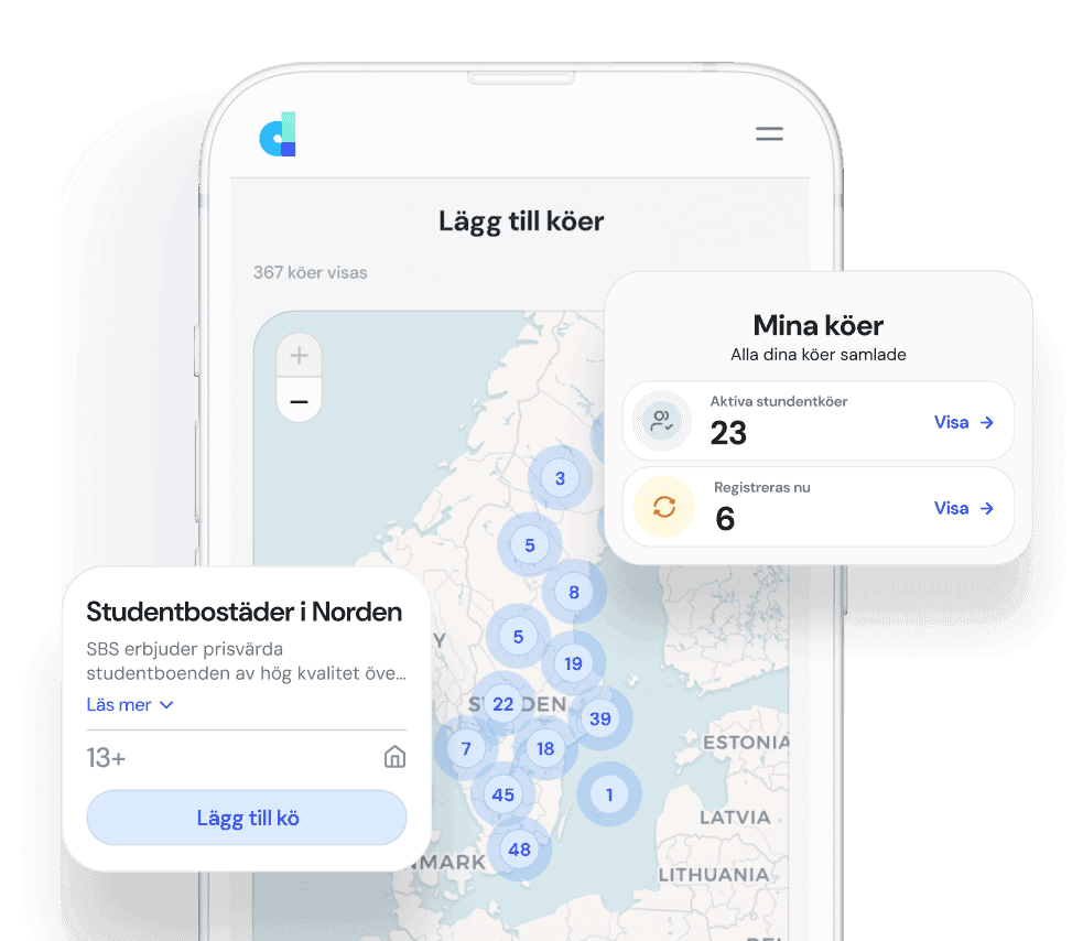 Dibz app showing student queues