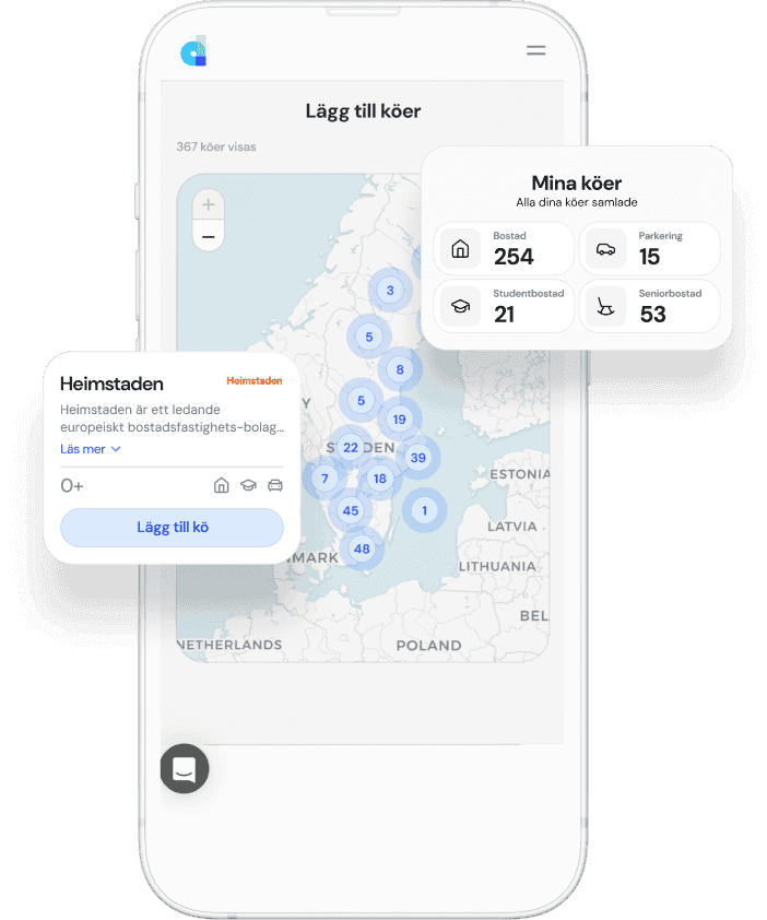 Dibz app showing student queues